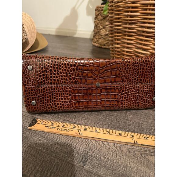 Charlie Lapson Women's Brown Animal Print Leather Handbag Purse - Picture 9 of 9